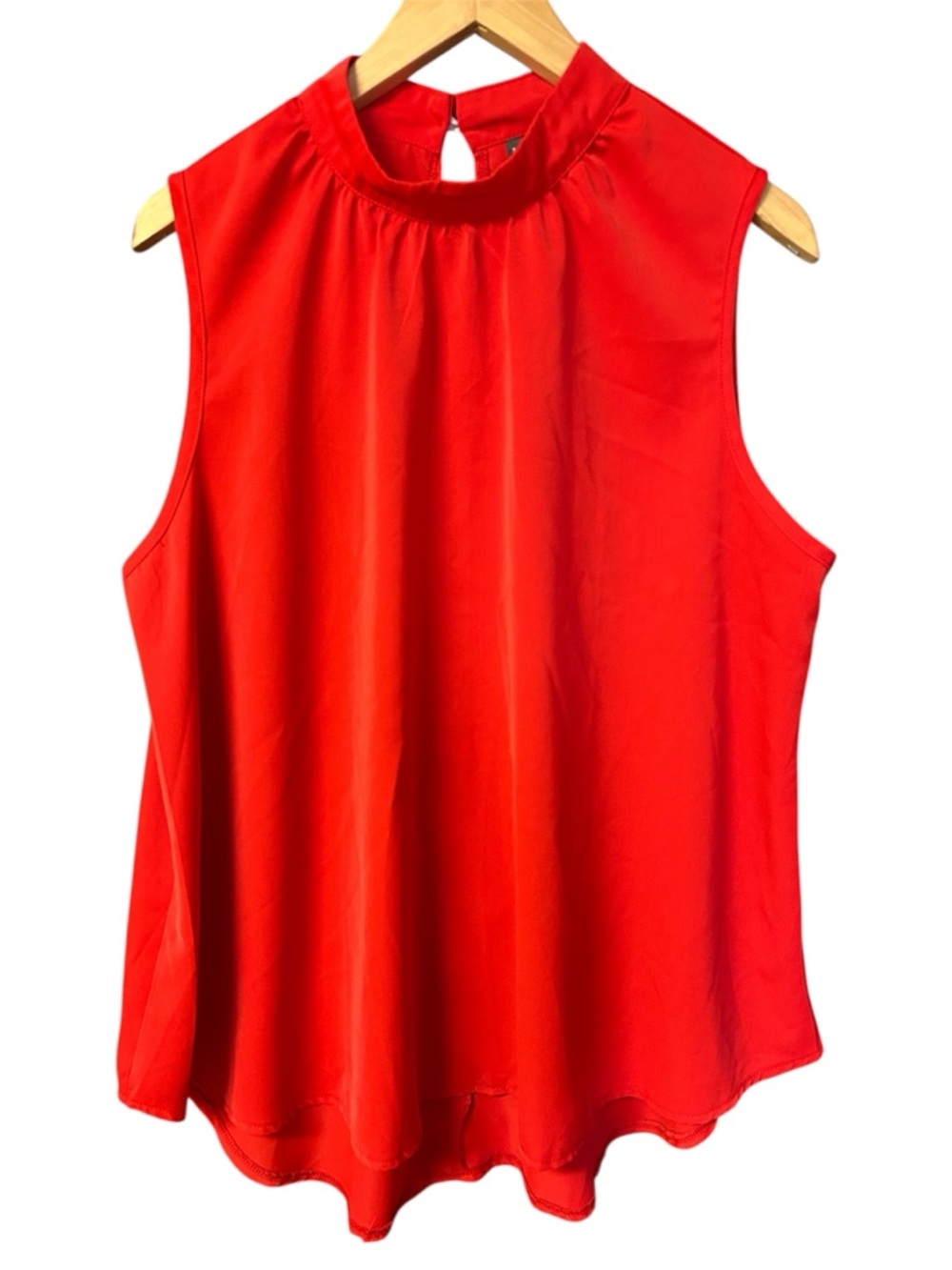 SHEIN Red Sleeveless Mock Neck Camisole